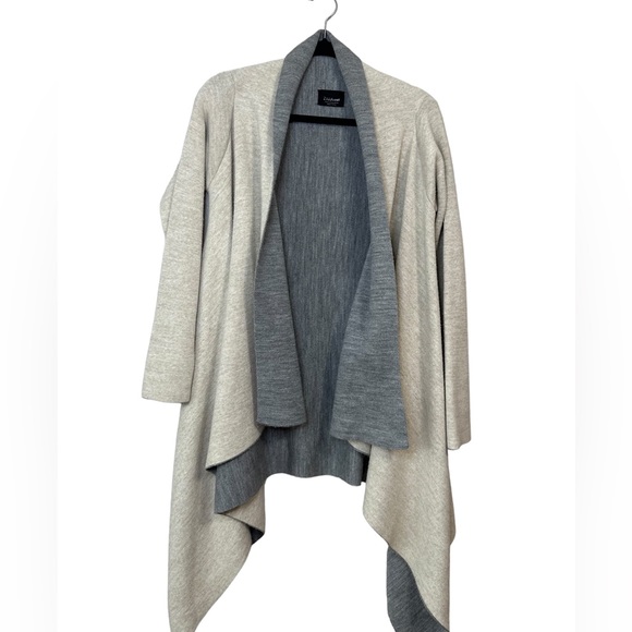 Zara Knit cream and grey thick cardigan. Size Medium - Picture 1 of 9